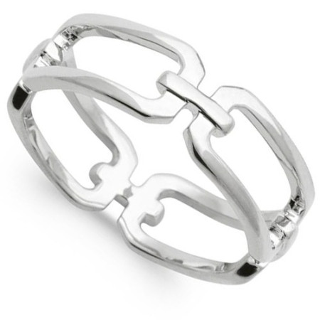 Bague en argent grands maillons. - Bijouterieonline.com