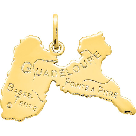 Pendentif Guadeloupe plaqué or - Bijouterieonline.com