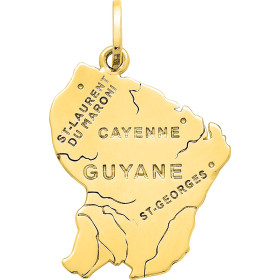 Pendentif Guyane plaqué or