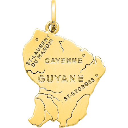 Pendentif Guyane plaqué or - Bijouterieonline.com