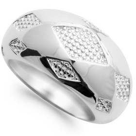 Bague argent moderne.