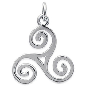 Triskel breton en pendentif argent