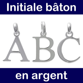 Pendentif lettre batons en argent