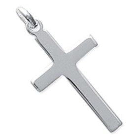 Croix plate large en argent