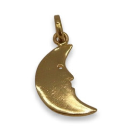 Pendentif lune plaqué or