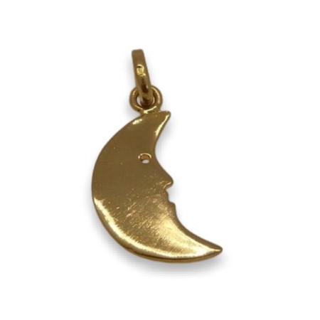 Pendentif lune plaqué or