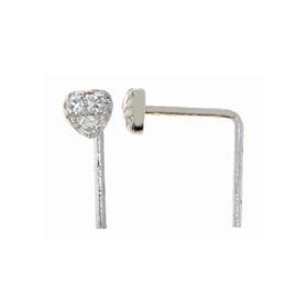 Piercing de nez coeur avec diamants