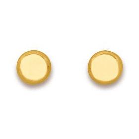 Clous d'oreilles en or boules 6 mm