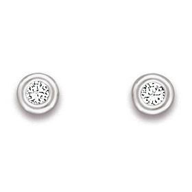 Clous d'oreilles en or et oxydes de zirconium